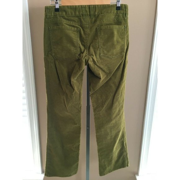 J Crew Bootcut Corduroy Pants Green 6S Stretch Fall Winter Casual 34 Inch Waist - Picture 5 of 6